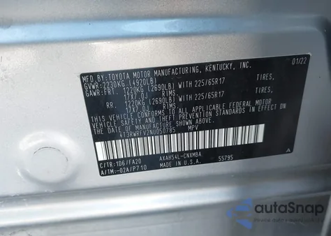 2022 Toyota Rav4 Hybrid Xle z USA, uszkodzony, nr VIN 4T3RWRFV2NU050785